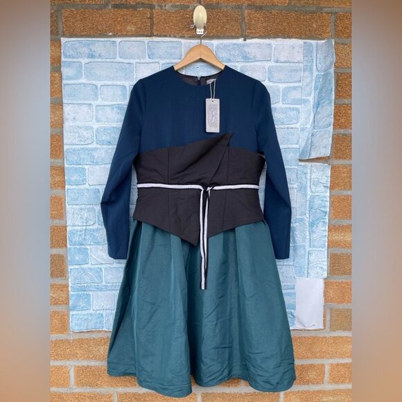 Sophie Marand colorblock dress size 42/ 8 - Picture 3 of 12